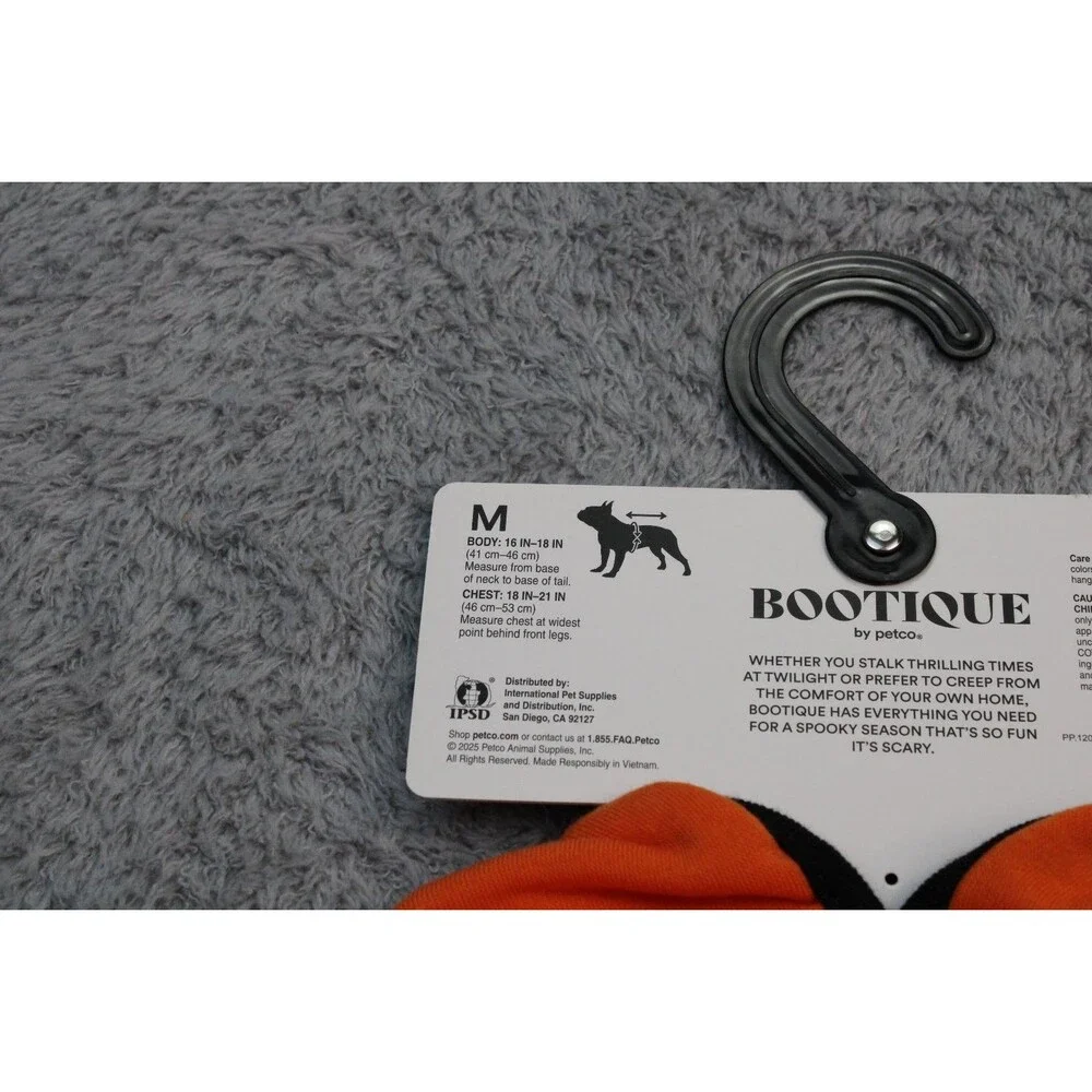 BOOTIQUE Pumpkin Dog Costume Pet Hoodie Size Medium Halloween